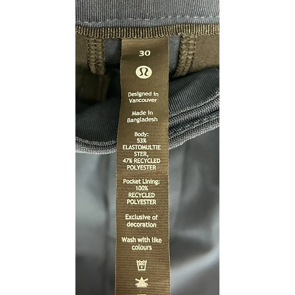 Lululemon Commission Chino Pants Mens 30 Navy Blue Golf Stretch Activewear Work